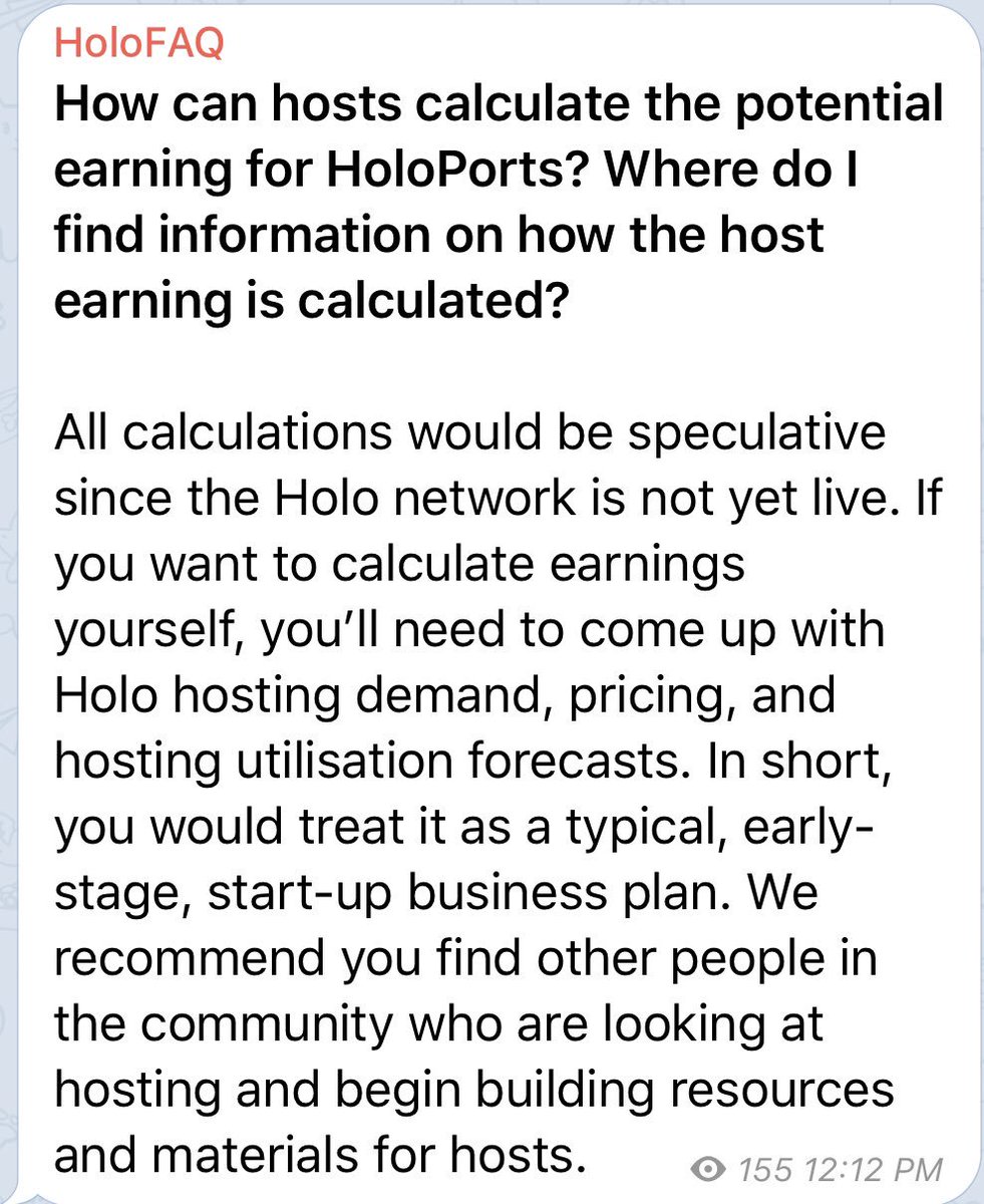 Cris_DVM's tweet photo. ‘How can hosts calculate the potential earning for HoloPorts? Where do I find information on how the host earning is calculated?’ #HoloFAQ #holo #holocgain $hot
More #Holo Q&A in Telegram: https://t.co/bOmtXz4LL2 https://t.co/Ovp2tg6G7M