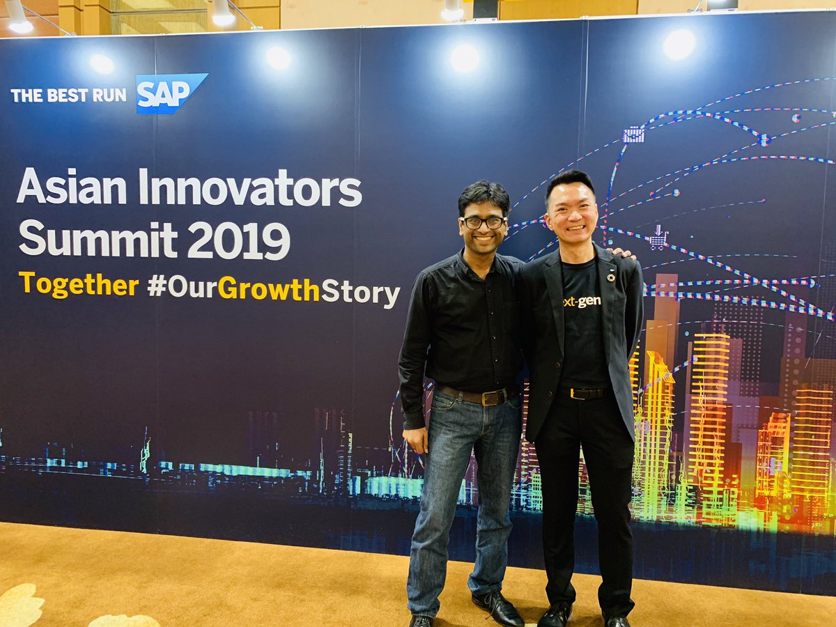 CrispianTanTS's tweet photo. #startups #customers excited to join the @SAPNextGen #PurposeDrivenCommunity to build @SAP #OurGrowthStory at the #AsianInnovatorsSummit #Singapore #SEAAIS 2019 https://t.co/LOuhFV0EOw
