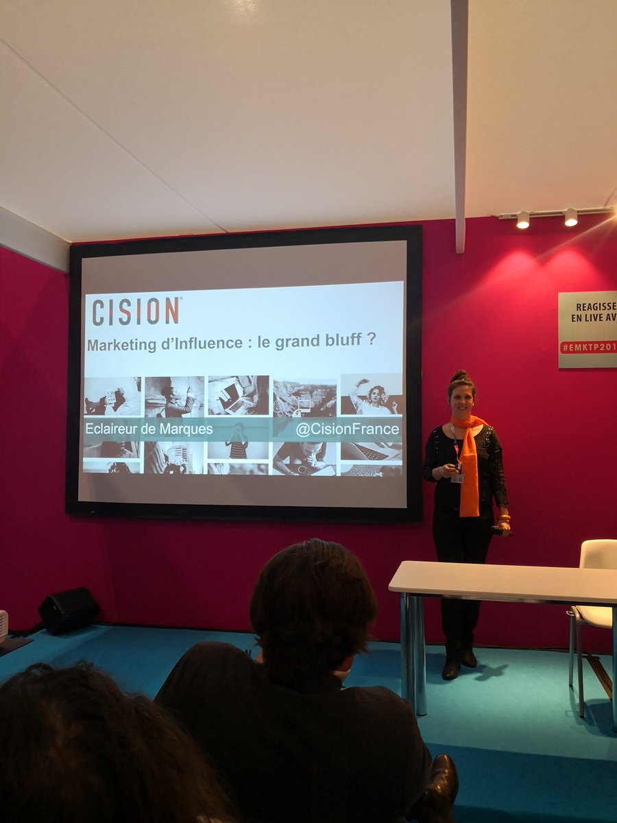 C'est parti pour la conf de <a href="/CisionFrance/">Cision France</a> ! Le marketing d'influence : Le grand bluff ? #EMKTP2019
