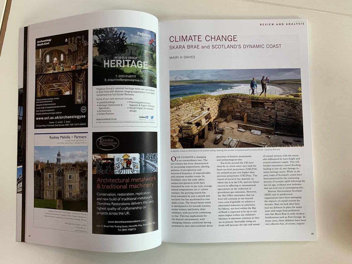 Scottish3D's tweet photo. Great to see @DrMairiDavies article in the new @IHBCtweet Yearbook on the impacts of climate change at Skara Brae. Features our #laserscanning for condition monitoring at the site for #RaeProject &amp; @DynamicCoasts  #digitalheritage #climateheritage https://t.co/cSa4B1NFky