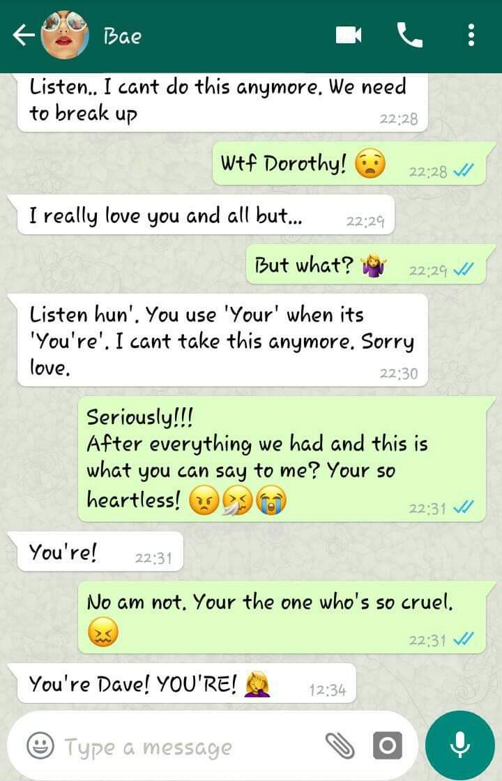 quiqarre's tweet image. People break up for certain reasons but this👇 is funny and understandable at the same time 😂