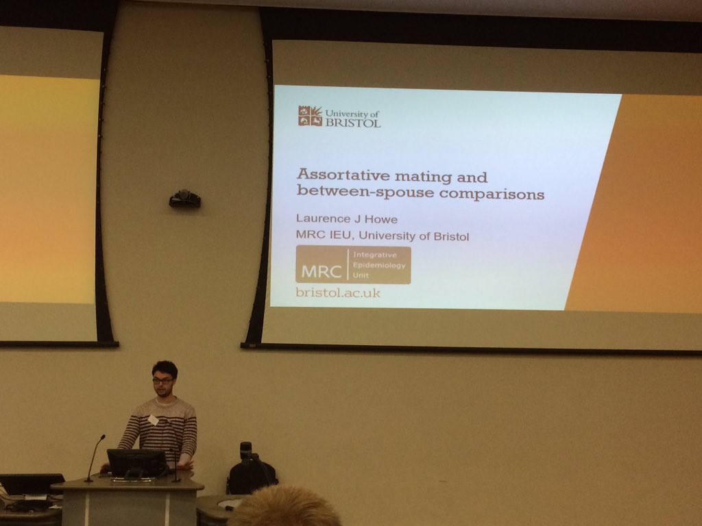 emgm2019's tweet photo. Final speaker in this first morning session is Dr. Laurence Howe, talking about “Assortive mating and between-spouse comparisons”#EMGM2019 https://t.co/2TWEYTssBA