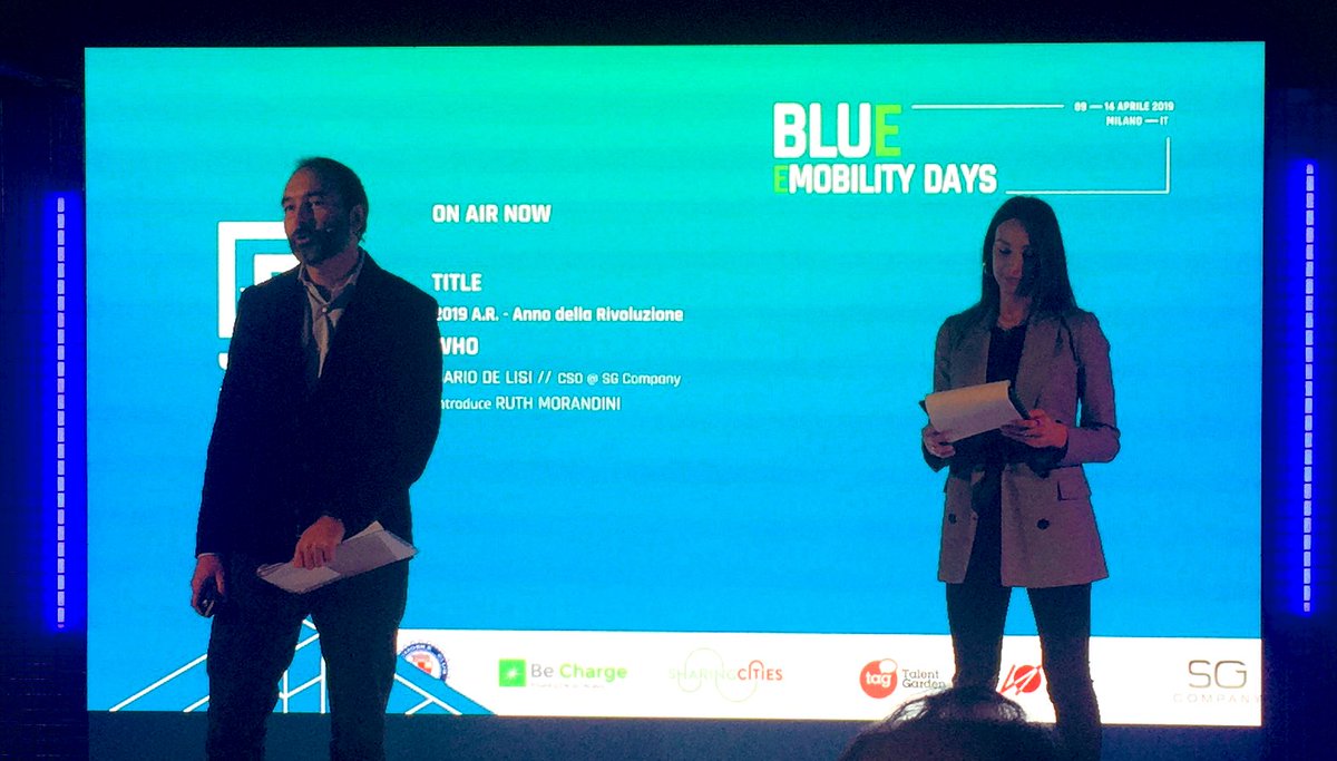 Dario De Lisi e <a href="/_ruthmorandini/">Ruth Morandini</a> danno il benvenuto ai #BluEeMobilityDays #EmobilityIs