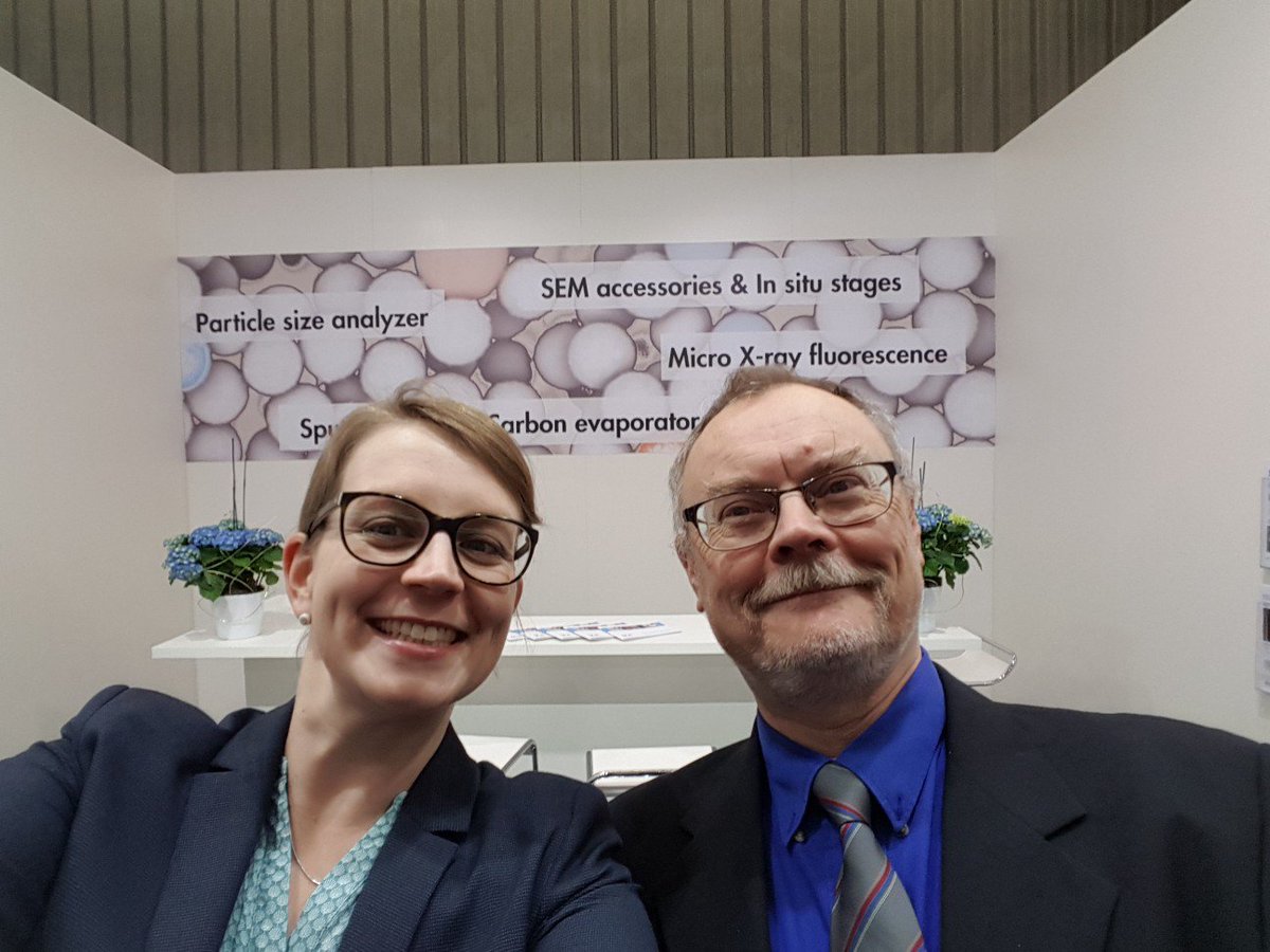 Our booth at POWTECH, hall 4 booth 108. Obviously Anne and Stefan are having fun. Stop by and join in. #powtech