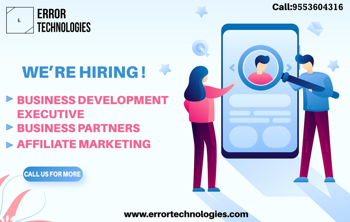 error_tech_sol's tweet photo. Business development executive
Business partners affiliate marketing for MASSIVE GROWTH in your business.
Use the solution that is trusted by more than 100+ businesses from the industry.
Contact us at 9553604316, 9618275587
#error #errortech #errortechnologies #errorfam #crm https://t.co/tNiQ6BqHJW