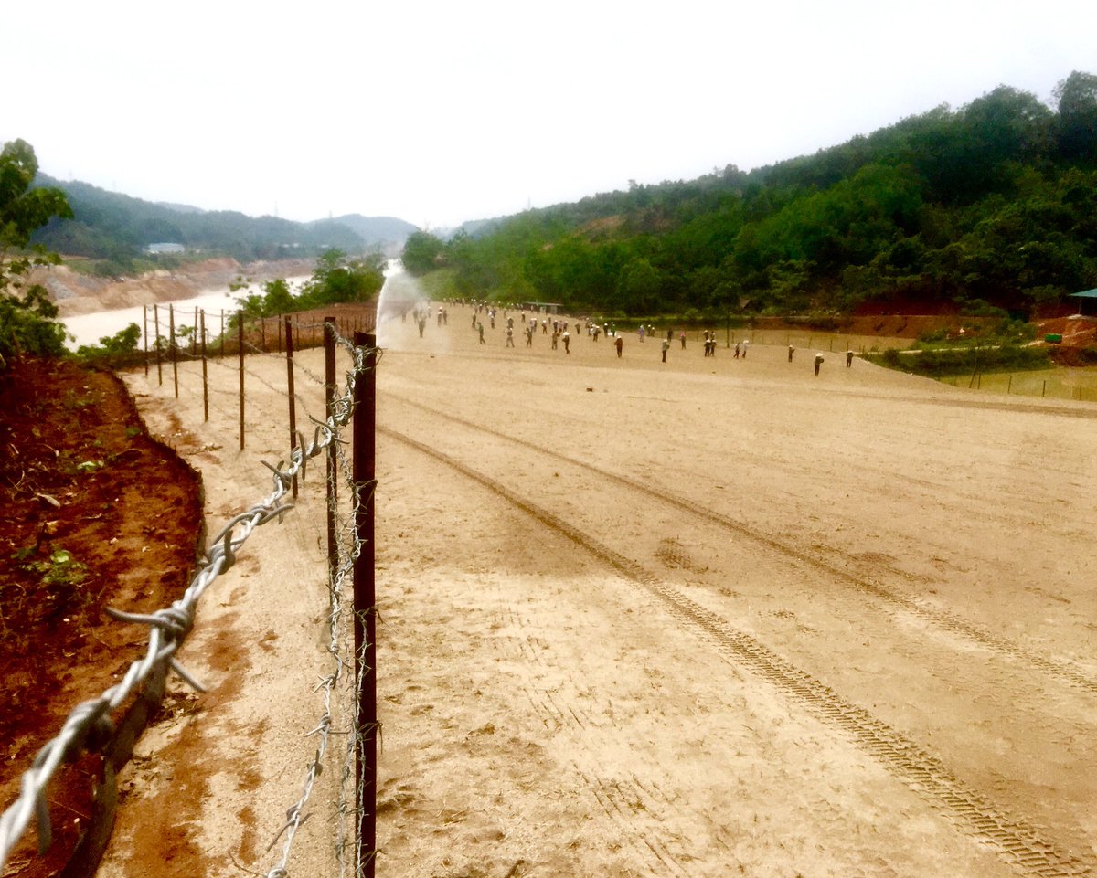 With Certified grass provided to over half of Viet Nam’s courses, we (Witgang) don’t rely on unfettered self-promotion to be recognized as the industry leader for the past 15 years. We just are. Platinum paspalum being planted at Lao Cai. Red River &amp; the PRC in the background.
