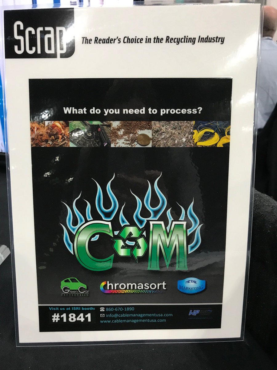 Excited to be exhibiting @ISRI with <a href="/CableManagement/">Cable Management</a> this week! Come and see at BOOTH #1841