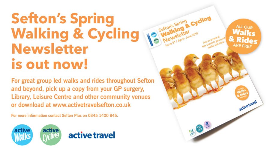 SeftonTravel's tweet photo. The Spring Sefton Walking & Cycling Newsletter is out now!
#activewalks #activecycling #mysefton #activetravelsefton #ditchyourstabilisers #nordicwalking https://t.co/mq6PFmkZTn