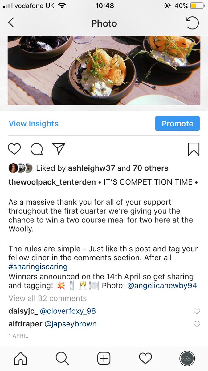TheWoolpackTN30's tweet photo. There’s still time to enter our competition to win a two course meal for two! Head over to our insta @thewoolpack_tenterden to find out how to win! #itscompetitiontime https://t.co/KLaIMpNg0Z