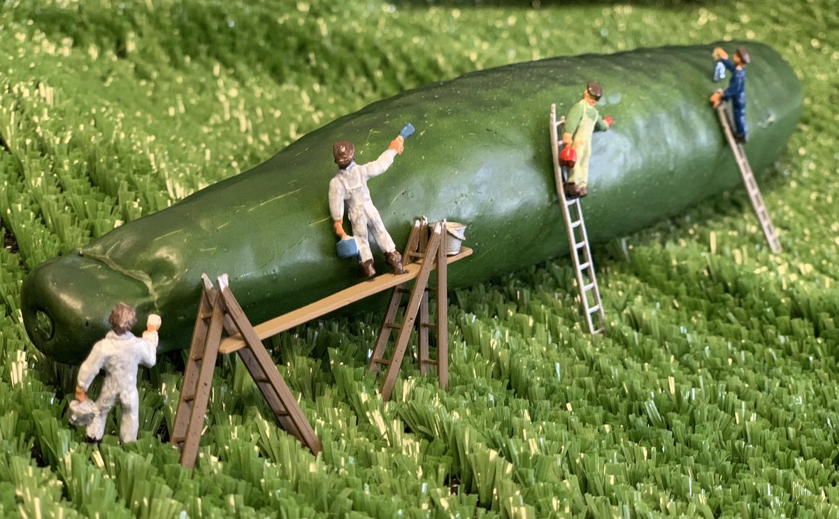It’s Cucumber Week &amp; here’s some Drone footage of our giant Cucumber being prepared for battle  #EatThemToDefeatThem <a href="/VegPowerUK/">Veg Power</a> <a href="/ITV/">ITV</a>