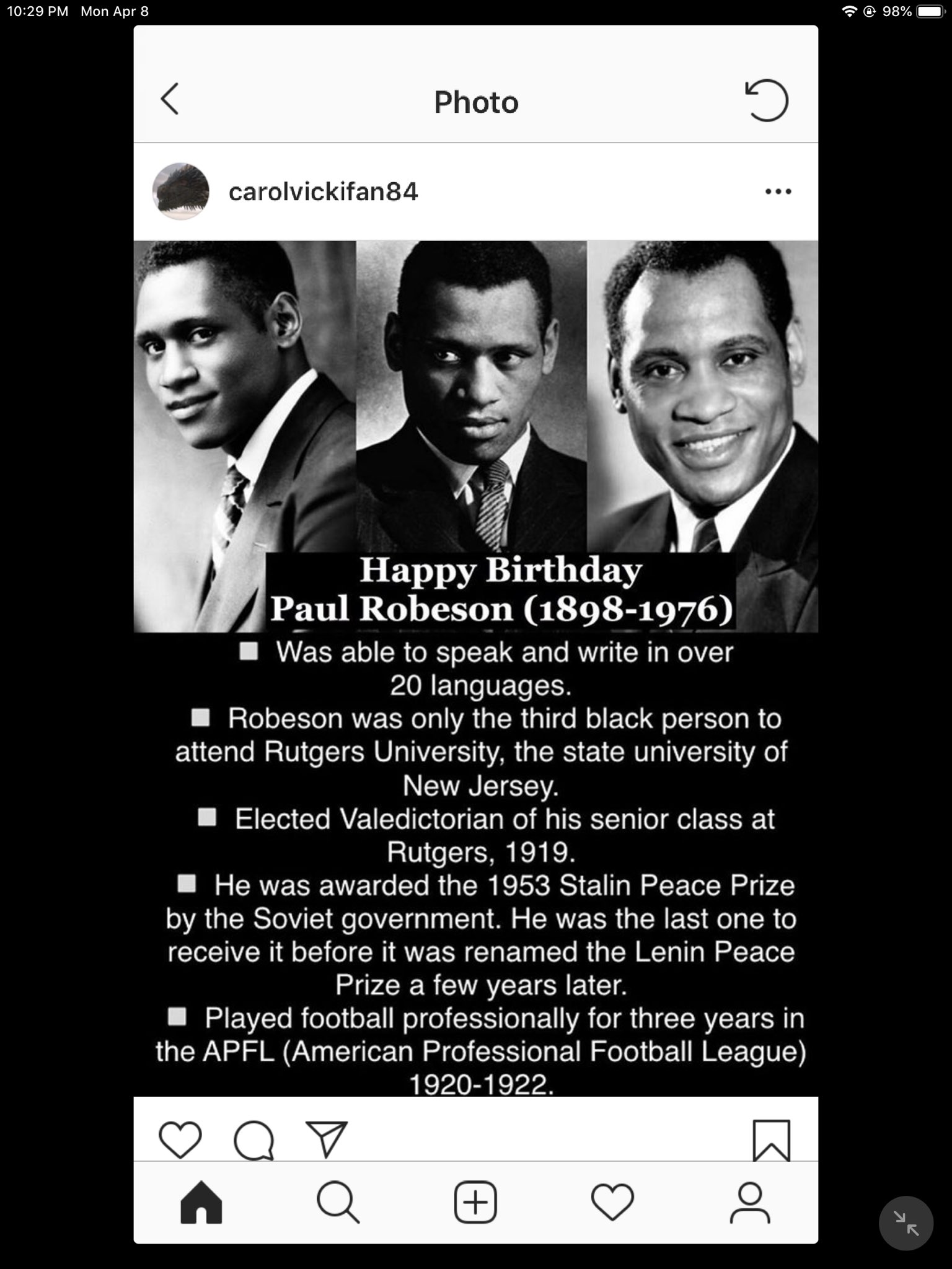 Happy Birthday! Paul Robeson, Keisha Knight Pulliam, Hugh Hefner and Dennis Quaid!        