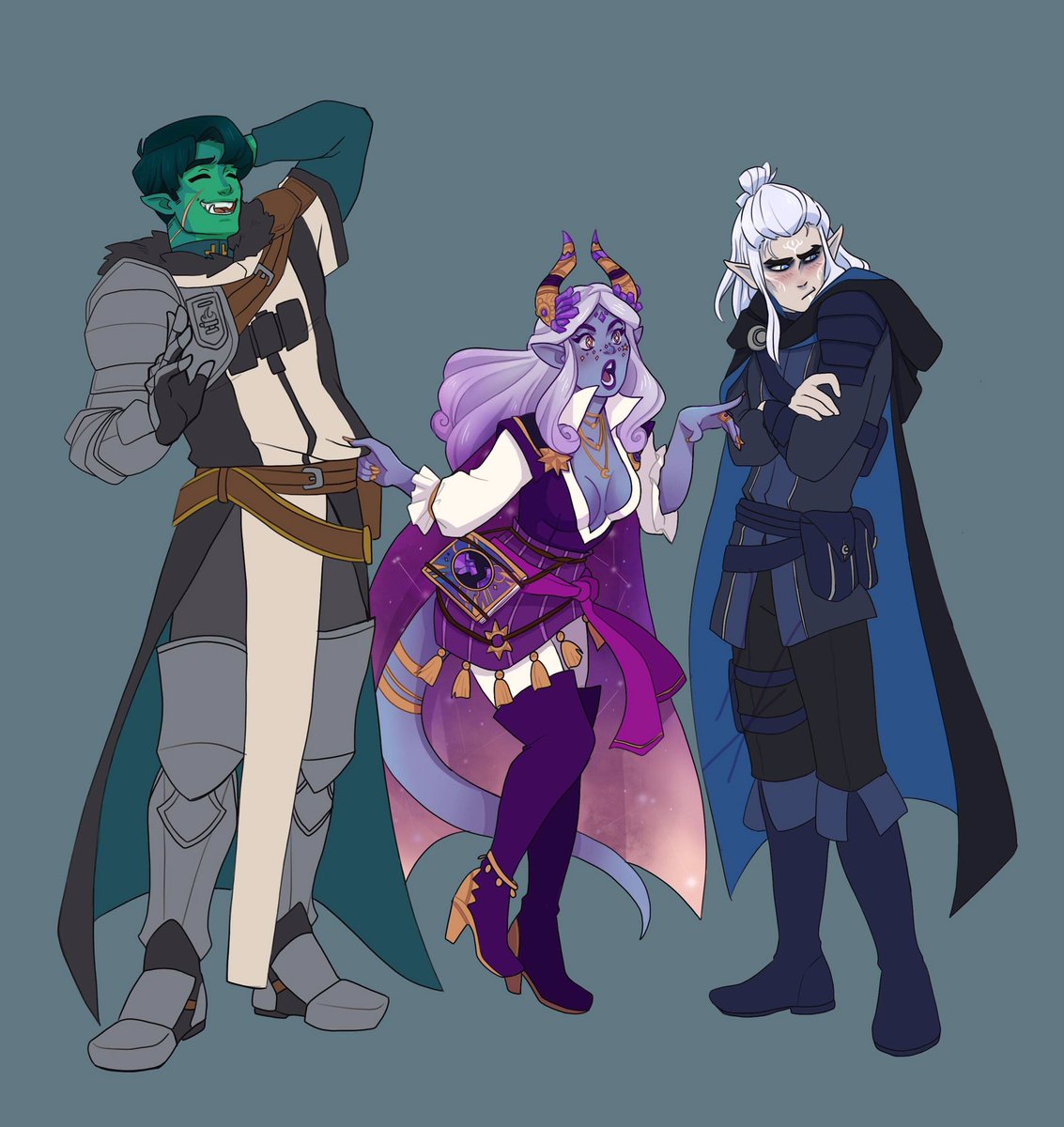 PactoftheQuill's tweet photo. #DnDSelfie time! I'm a digital artist with a solid #DnD and dice addiction 👌🏻

#dungeonsanddragons #digitaldrawing #dice #dndcharacters #eladrin #tiefling #genasi #halforc https://t.co/ZSt1Bj4Vpm