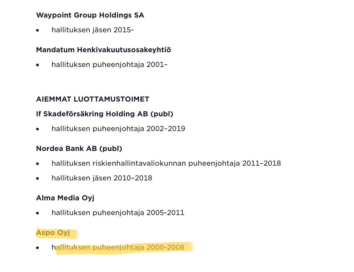 zijoittaja's tweet photo. Tänään on 🇫🇮päivä sekä #AspoAGM19 ja #SampoAGM . Knoppitietoa: Sampon konserninjohtaja oli pitkän tovin Aspon Hpj. @MirkoHurmerinta olisitko muistanut...? https://t.co/uADHdMX5wP