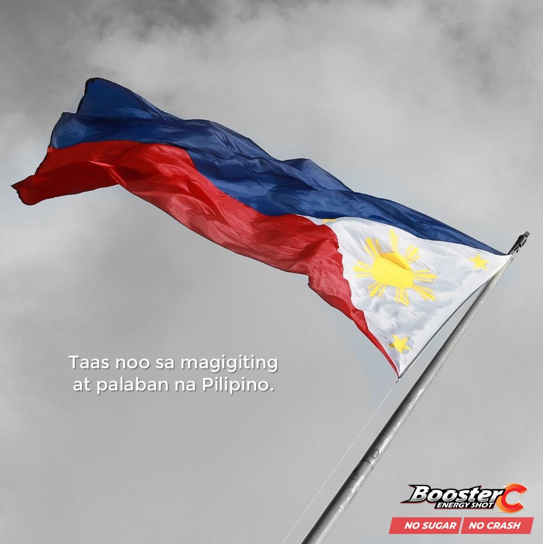 boostercshot's tweet photo. Tingalain ang watawat—taas noo! Sa bawat laban mo, isapuso ang tapang at giting ng bayaning Pilipino.
#BoosterC #TaasNoo #NoSugarNoCrash #ArawNgKagitingan https://t.co/KTDBxkObUB
