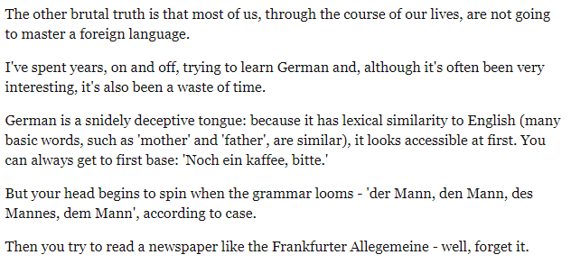 GermanAtPompey's tweet photo. How depressing (and depressingly predictable) is this article on language learning? https://t.co/l9qFc5Xbwu via @BelTel https://t.co/DYhgbpdf6E