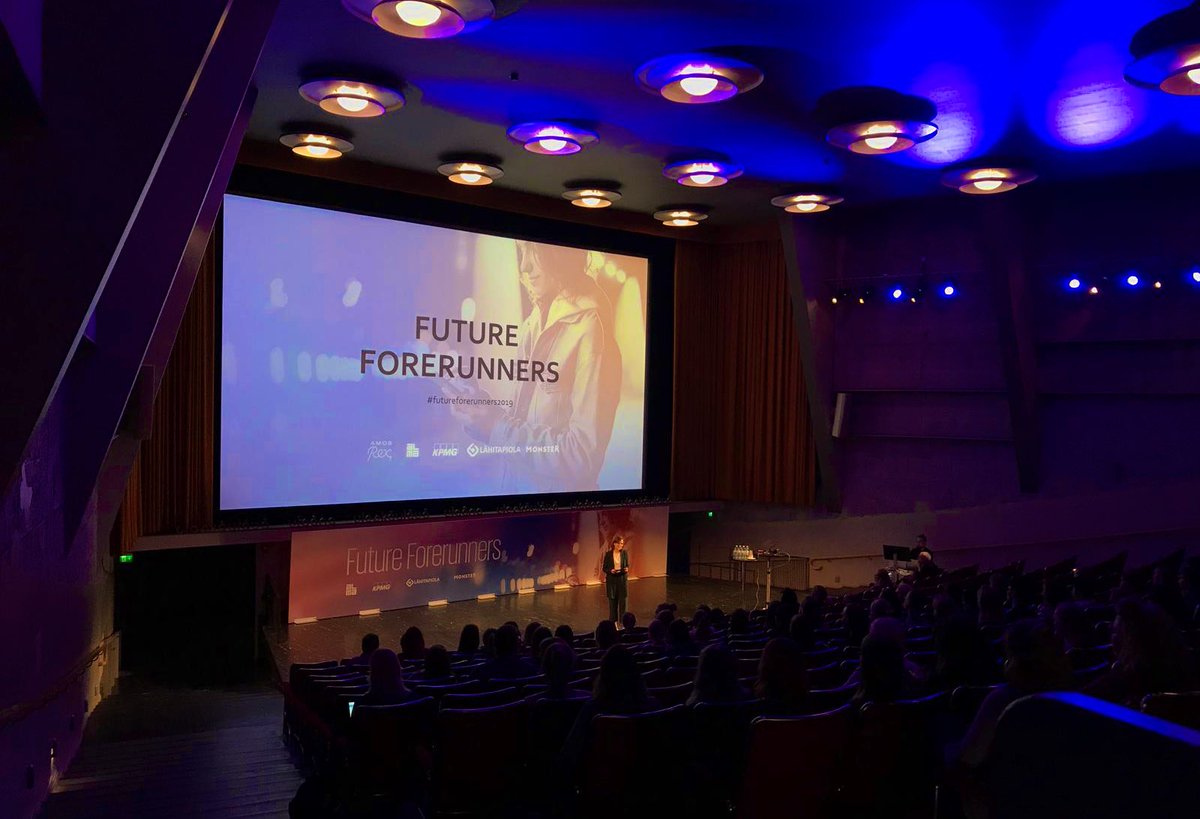 KPMGFinland's tweet photo. Tänään lähes 400 opiskelijaa kokoontuu @amoskonst keskustelemaan tulevaisuuden #työelämä’stä! @AlmaMedia_FI @Lahi_Tapiola @Monster_Finland #futureforerunners2019 https://t.co/r2HBSkkkV5