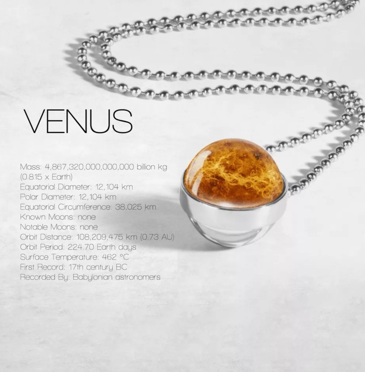 MoomoonUK's tweet photo. Silver Venus Globe Necklace 🌌
#moomoon https://t.co/lFWeKhdVYN