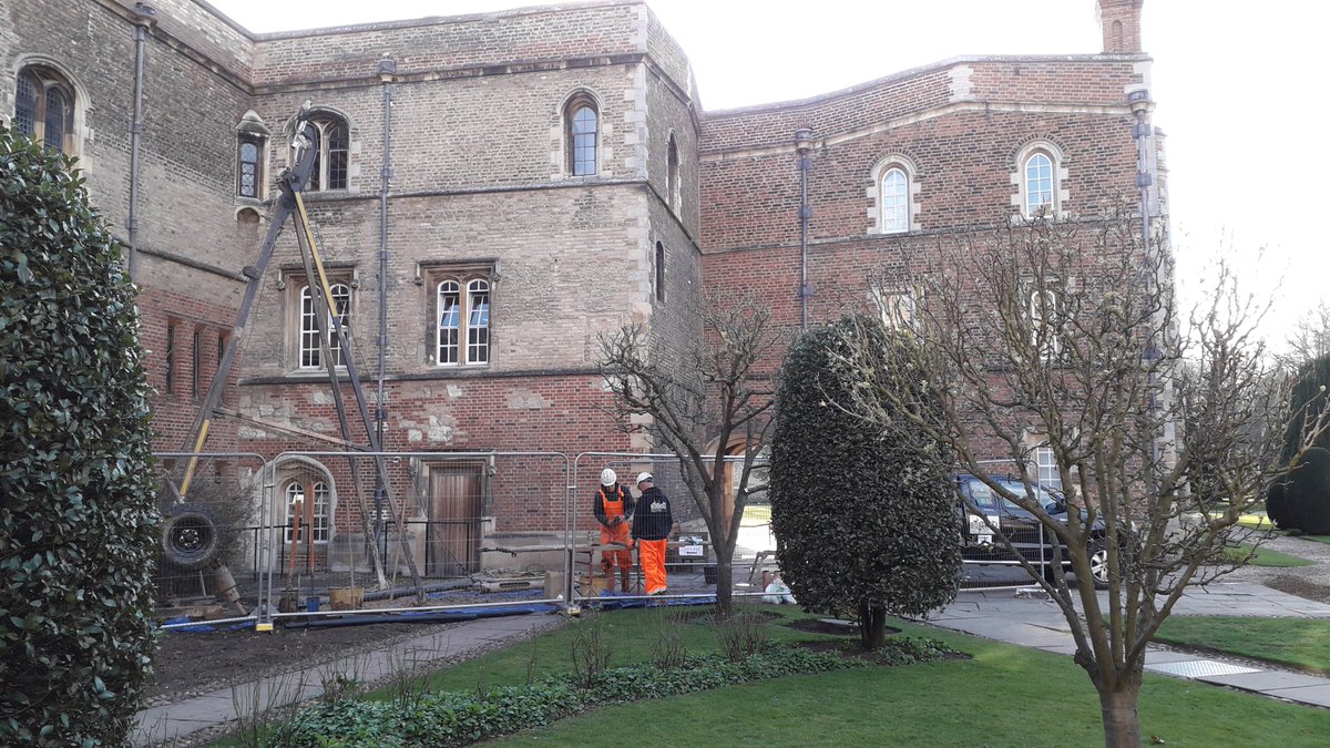 ListersGeo's tweet photo. #groundinvestigations at the impressive Jesus College. 

Est. in 1496 Jesus College, producing 3 Nobel prize winners, succeeded the Benedictine Nunnery which is pre 1144. 

Investigation consisted of: 
#Cablepercussiveboreholes
#Continuoustubesampling
Trail pits &amp; Hand dug pits https://t.co/mTwEcjGrBF