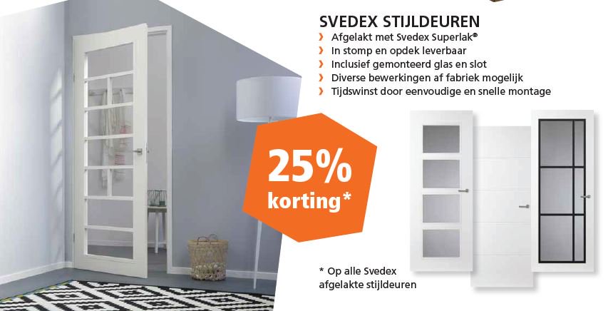 BMNgroningen's tweet photo. Ook deze maand in onze actiekrant. 25% korting op alle Svedex stijldeuren. Restylen met BMN? #doenwe! #stijlstatement gezien bij #vtwonen & #designbeurs https://t.co/ySUoBynEjb