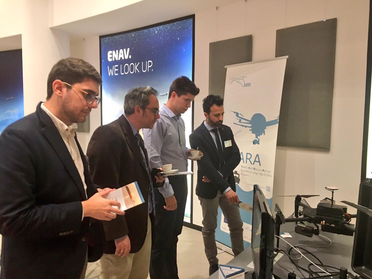 SARAproject's tweet photo. Last week #theSARAproject exhibited at the @CORUS_Project 3rd workshop powered by @SESAR_JU. The presence at the event stimulated an interest of different companies in the #USpace community like #NASA and #EASA. #tethereddrone #EUborderguard #RPAS #EGNSS #Bordercontrol #drone https://t.co/pMzg0cpvHs