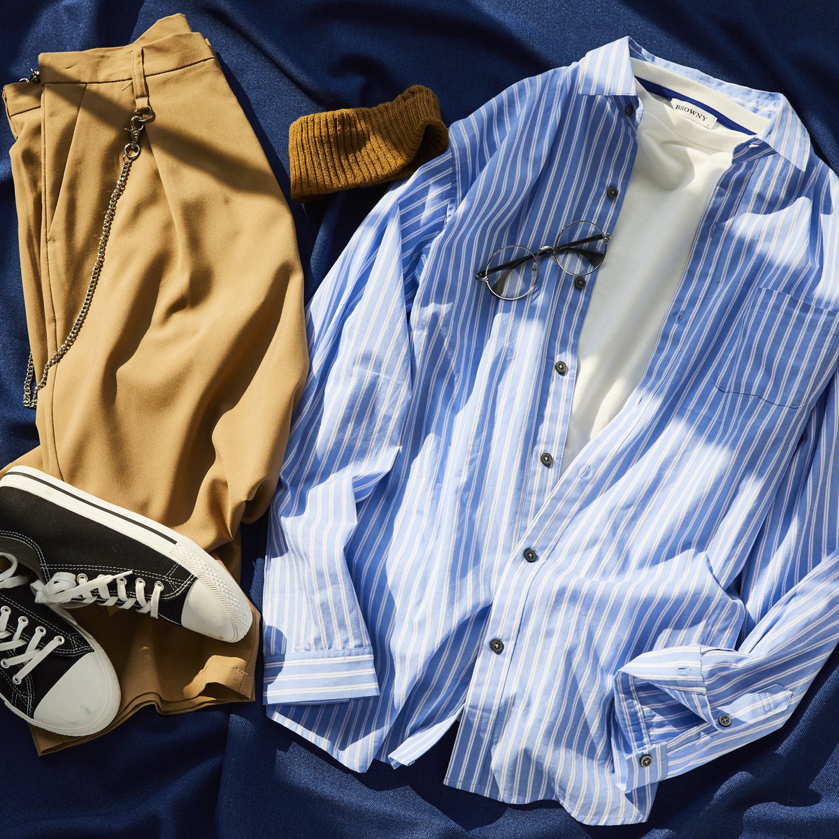 Wego Auf Twitter Men S Coordinate ストライプロングシャツ 2 990 Tax ミニ裏毛七分袖ビッグプルオーバー 1 990 Tax チェーン付ワイドスラックス 3 990 Tax Wego シャツコーデ メンズスタイリング T Co Raf5igptek