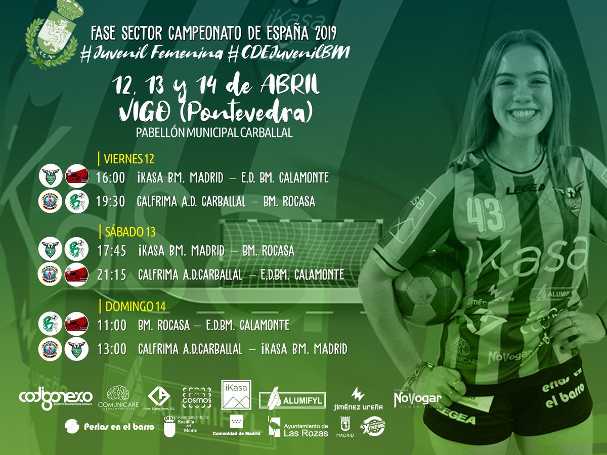 balonmanoikasa's tweet image. 1JF | #CDEJuvenilBM @RFEBalonmano 
No queda nada ⏳ para desplazarnos a Vigo. El viernes comenzamos sector jugando con @BmCalamonte , sábado contra el equipo canario de @BMRemudas y cerraremos el domingo contra el anfitrión @ADCarballal1977 
#ikasers #sienteelverde 💚