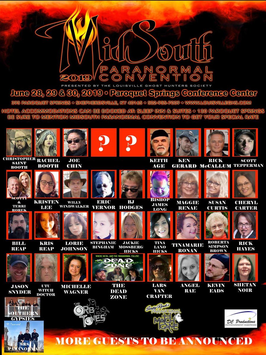 Got your tickets yet to the biggest paranormal convention in the country? The Mid South Paranormal Convention is June 28, 29 &amp; 30. Go to louisvilleghs.com to get them now.