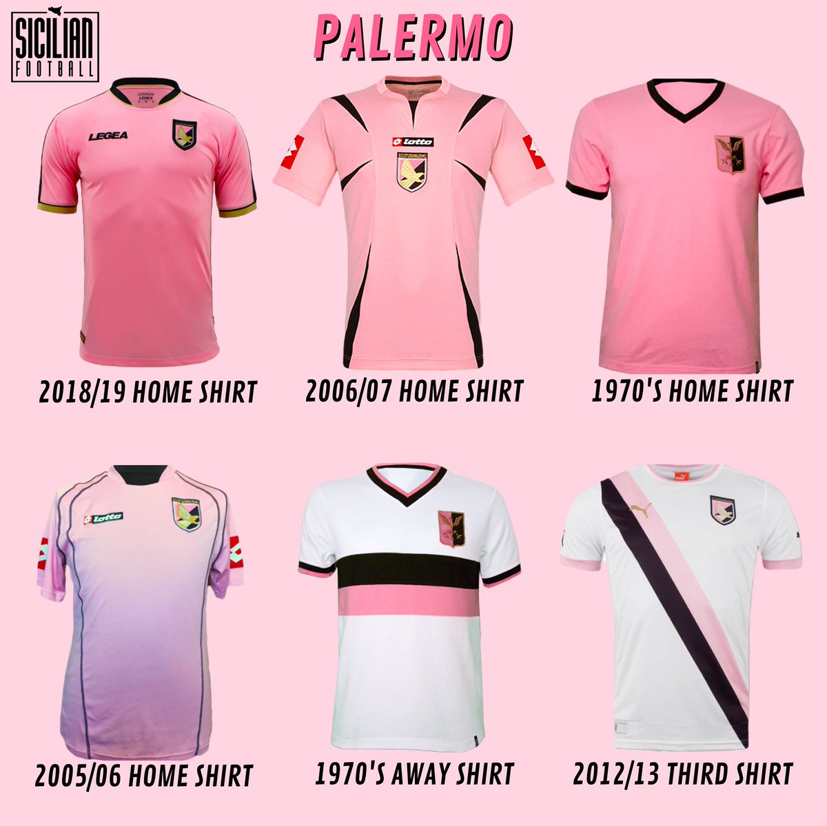 2005/06 Palermo 3rd Kit Football Shirt / Vintage Lotto Soccer Jersey