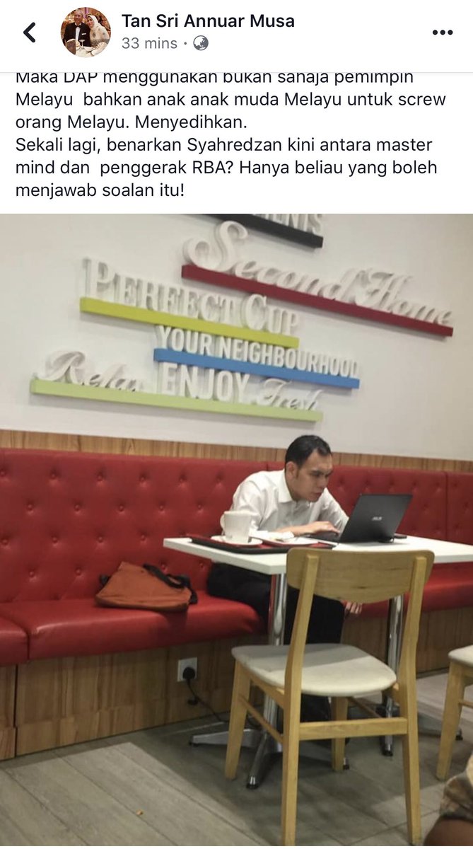 syahredzan's tweet photo. Alamak, minum kopi sambil buat kerja pun ada orang curi ambil gambar sekarang... https://t.co/RdevH93bCS