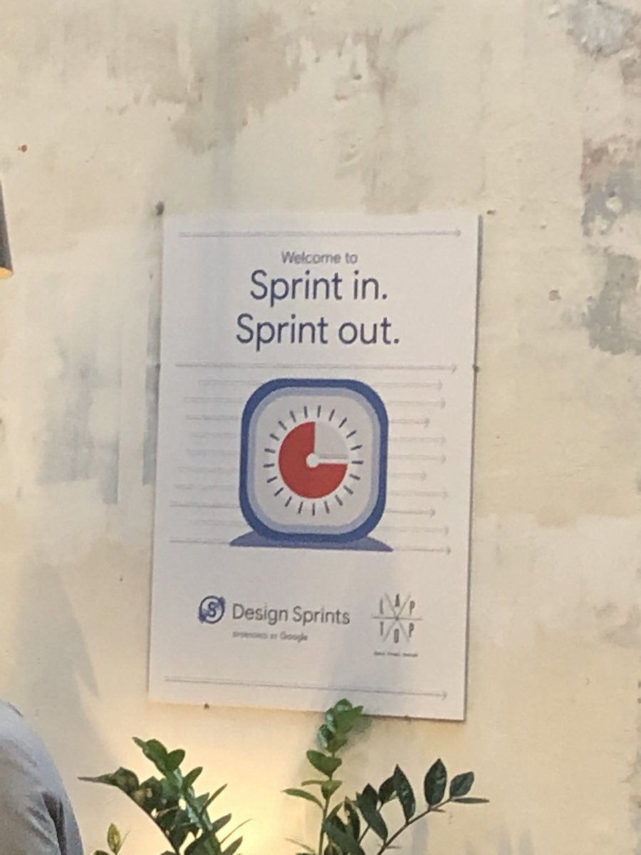 TristanD__'s tweet photo. C’est parti pour “Sprint in Sprint out” une journée de réflexion avec la communauté Design Sprints et @GoogleSprint #sprintio2019 https://t.co/BbNaTVSYmT