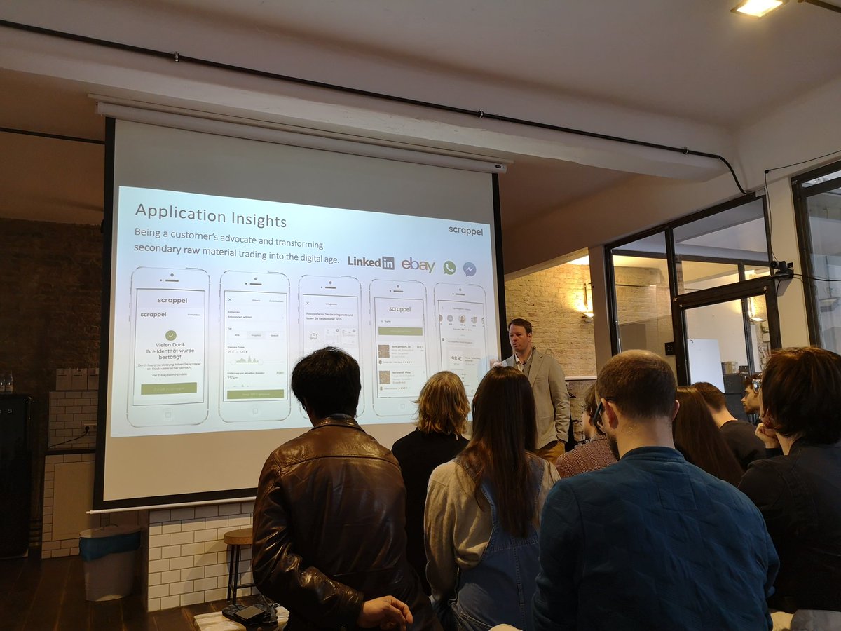 BleuPr's tweet photo. Learning from all (B2B) segments... Trading 2ndary raw material with digital age processes and tools: #preworktalk with @scrappel_DE's  CEO Matthias Spanic @IXDSberlin https://t.co/X1ytqz4Phw