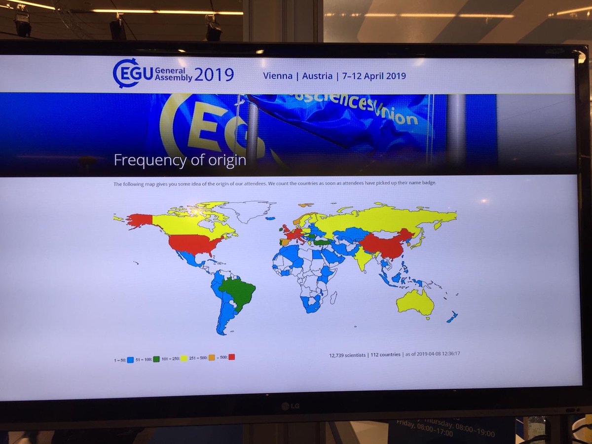 Wow! People from all over the world 🌎🌍🌏 Impressive and exciting! EGU is giving its best #egu19 #EGU2019 <a href="/EuroGeosciences/">European Geosciences Union</a> <a href="/Gasmet_Tech/">Gasmet Technologies</a>