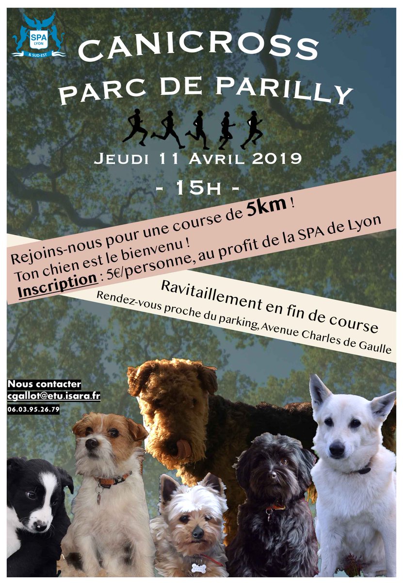 SPALyon's tweet image. #Solidarité - #CANICROSS Parc de Parilly le 11 avril à 15H -
Courez pour la bonne cause ! 🐕👟

Chaussez vos baskets pour une course caritative avec (ou sans) votre fidèle compagnon à 4 pattes !
Distance : 5 km
Inscription : 5 € (fonds reversés à la #SPAdeLyon)