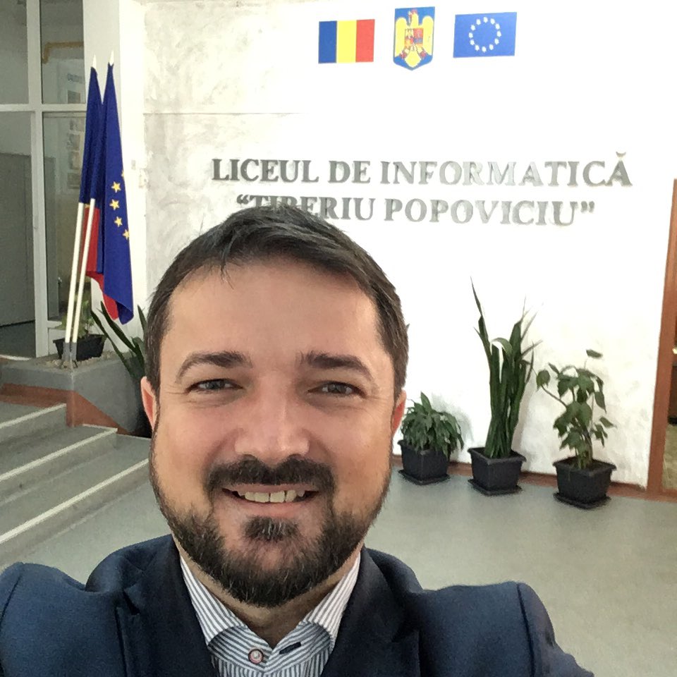 adusa's tweet photo. #EUback2school at Informatics Highschool Cluj-Napoca, speaking with teenagers about my path from high school to working for the EU at @EU_DIGIT of @EU_Commission https://t.co/fPlI4Chf4Q