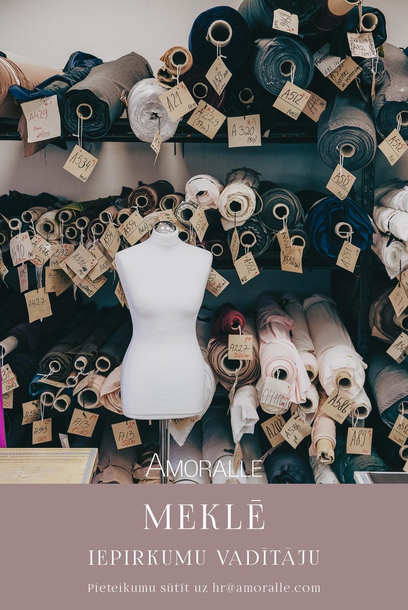 Amoralle aicina darbā iepirkumu un sadarbības partneru vadītāju!

Uzņēmumam strauji attīstoties pasaulē, Amoralle komandai nepieciešami papildspēki.

CV un motivācijas vēstuli sūtiet uz hr@amoralle.com
Personīgi sazināsimies ar otrās kārtas kandidātiem.