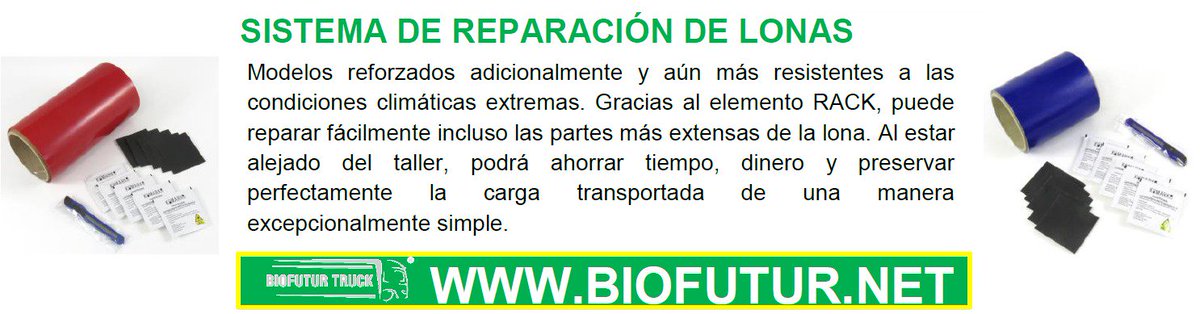 BiofuturNet's tweet image. ¿Se te ha roto la lona o temes que pueda suceder? Te presentamos la solución 
#camiones #camion #reparacion #gas #eco #MedioAmbiente