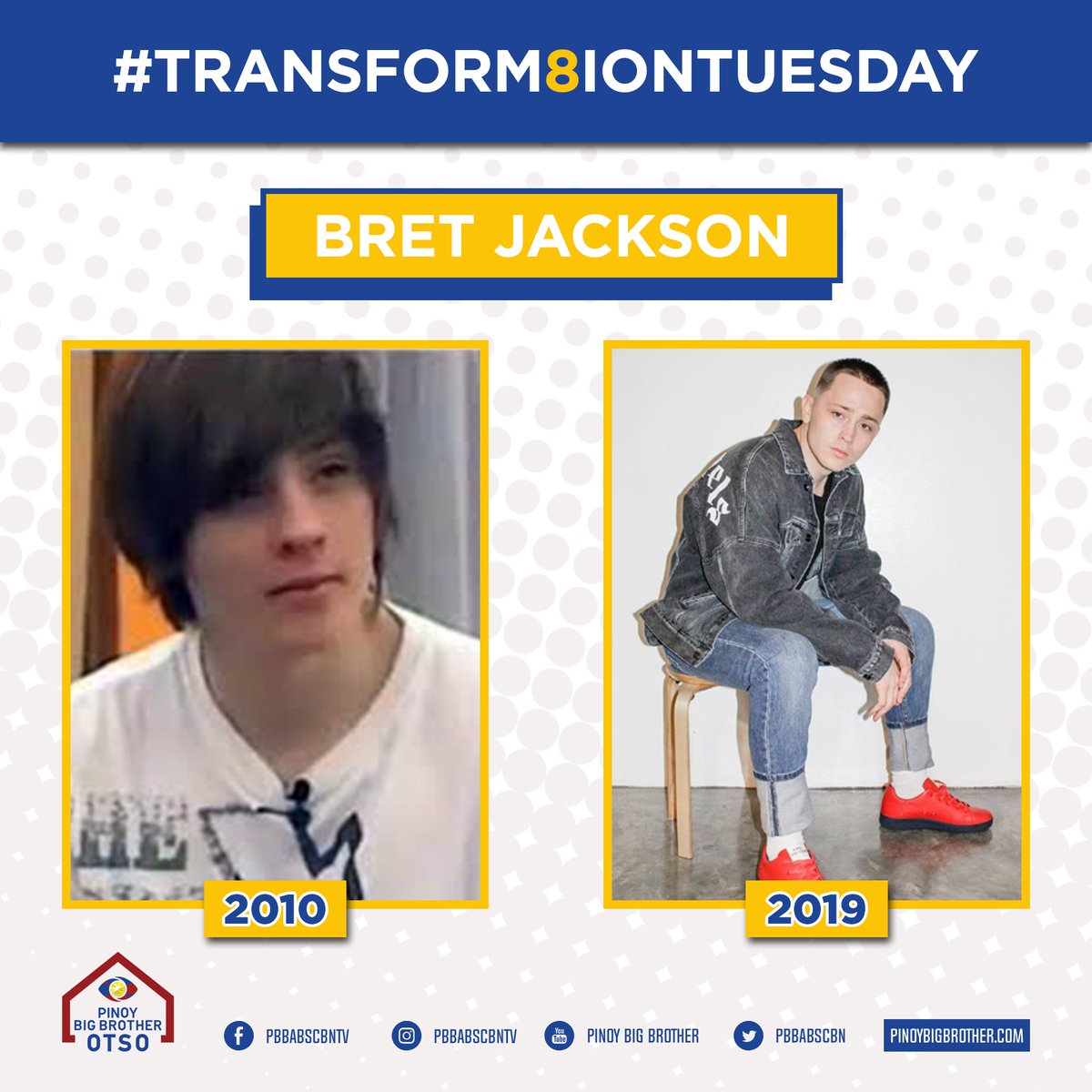 PBBabscbn's tweet photo. #Transforma8ionTuesday: Ang "Indie Singer ng USA" na si Bret Jackson ng PBB Teen Clash 2010! ๐๐ปโจ Kanino kaya ang susunod na transforma8ion, Team Online? ๐ค https://t.co/MAMurmDDgN