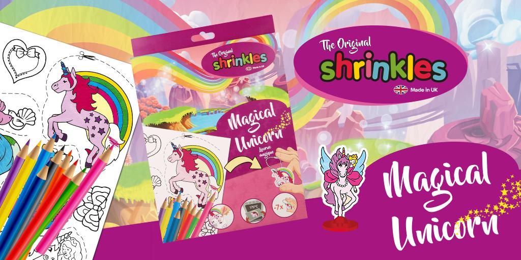 OrigShrinkles's tweet photo. To celebrate #NationalUnicornDay 🦄 we’re giving away a #Shrinkles #Unicorn Craft Kit! Follow &amp; RT to enter! 🌈 ENDS 10/4/19 #giveaway  (Courtesy of @KeycraftGlobal) https://t.co/gwyr2CBiSx
