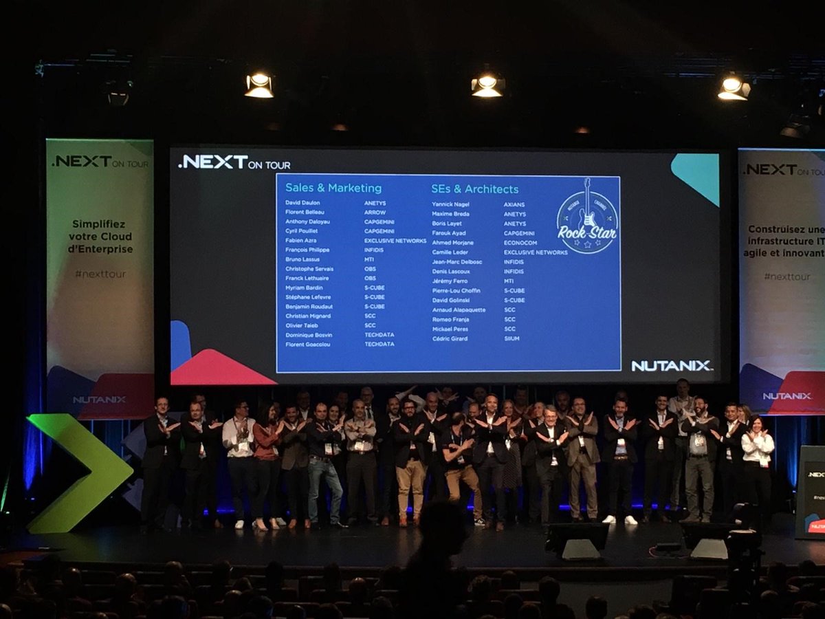 EXN_FR's tweet photo. Bravo à @fab_azra &amp; @Camille_leder récompensés lors du Next on Tour @nutanix 🎉🎉 #ExclusiveNetworks https://t.co/xsGLvPBPXo