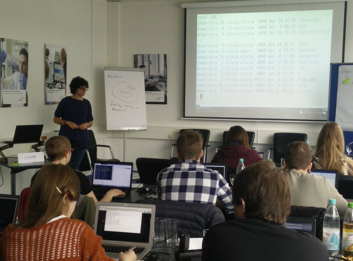 Konrad Förstner 💻🧬 @kuf@mastodon.social (@konradfoerstner) on Twitter photo And here we go - our very first <a href="/swcarpentry/">Software Carpentry</a> workshop at <a href="/ZB_MED/">ZB MED - Informationszentrum Lebenswissenschaften</a>! @digiorgiosilvia starts introducing the Unix Shell. #Reproducibility #DataAnalysis #Shell And here we go - our very first <a href="/swcarpentry/">Software Carpentry</a> workshop at <a href="/ZB_MED/">ZB MED - Informationszentrum Lebenswissenschaften</a>! @digiorgiosilvia starts introducing the Unix Shell. #Reproducibility #DataAnalysis #Shell
