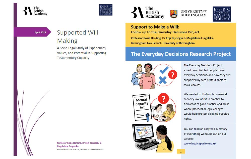 rosiehardinguk's tweet photo. The report from the Everyday Decisions research team (@rosiehardinguk, Ezgi Tascioglu and @MagdaFurgalska) into Supported Will-Making is now online. You can download our report on the @legalcapacity website here: https://t.co/NuWFgygI2W #support #DisabilityRights #CRPD 1/7 https://t.co/NfcgBH58bm