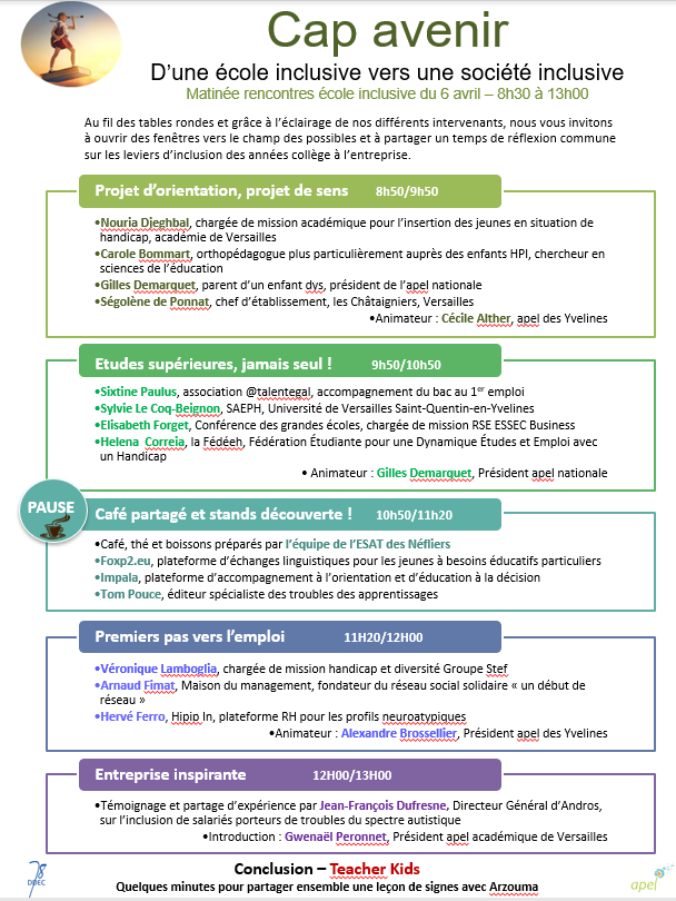 hipip_in's tweet photo. Merci à Sophie Teissier et à l'APEL 78 pour l'organisation de ces #tablesrondes qui, étape après étape, ont permis de réfléchir aux leviers d'#inclusion de l'école vers l'#emploi, pour des élèves #HPI, #autistes, #Dys... @hipip_in était là !

#neurodiversité #capavenir @hurv https://t.co/7SZzj5D43a