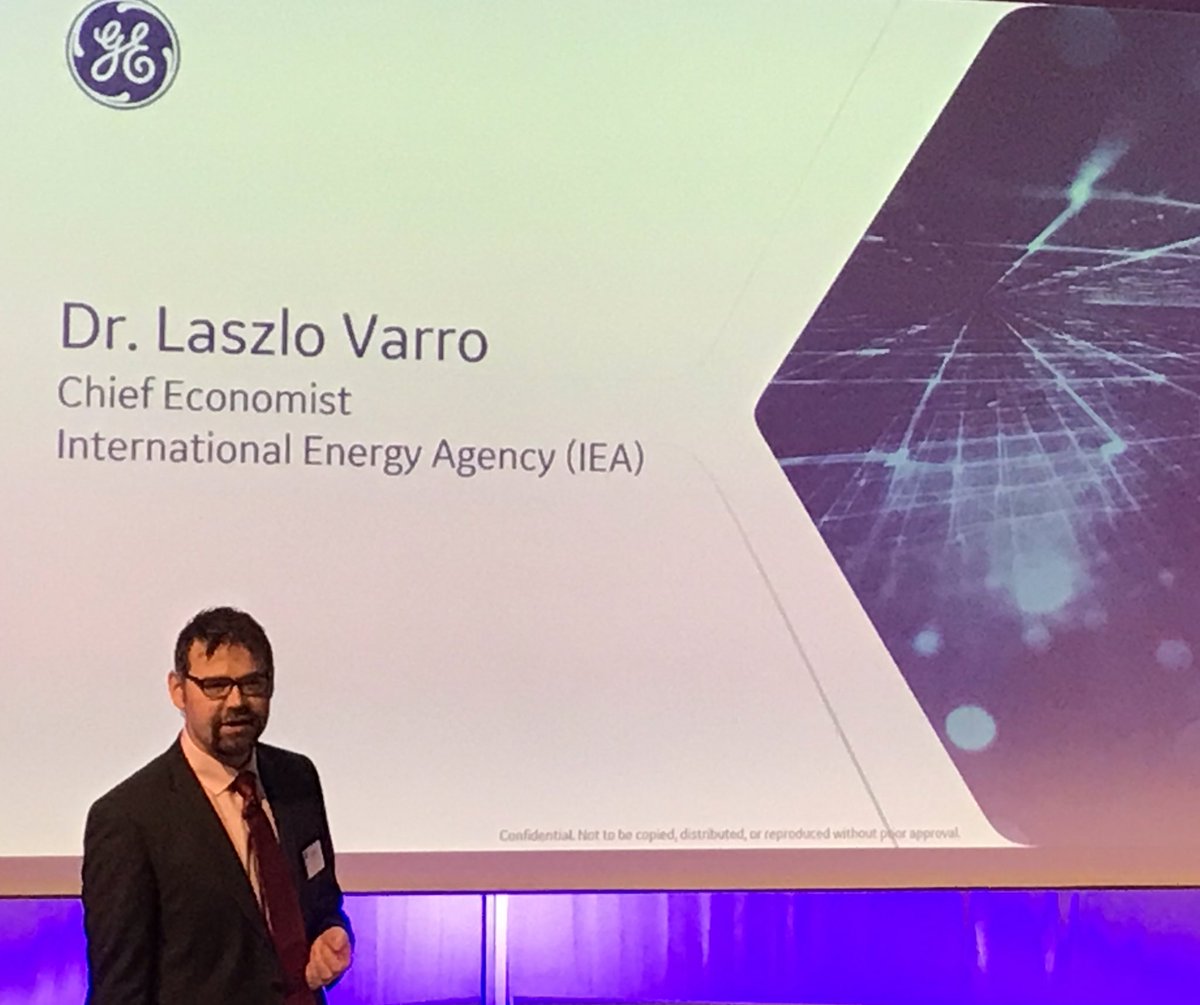 BethSneed's tweet photo. “Regulation and lack of price signals are greater barriers for smart energy systems than IT” explains Dr. Laszlo Varro, Chief Economist @IEA at DEXX Paris #digitalenergy https://t.co/W3WUuzmOu0