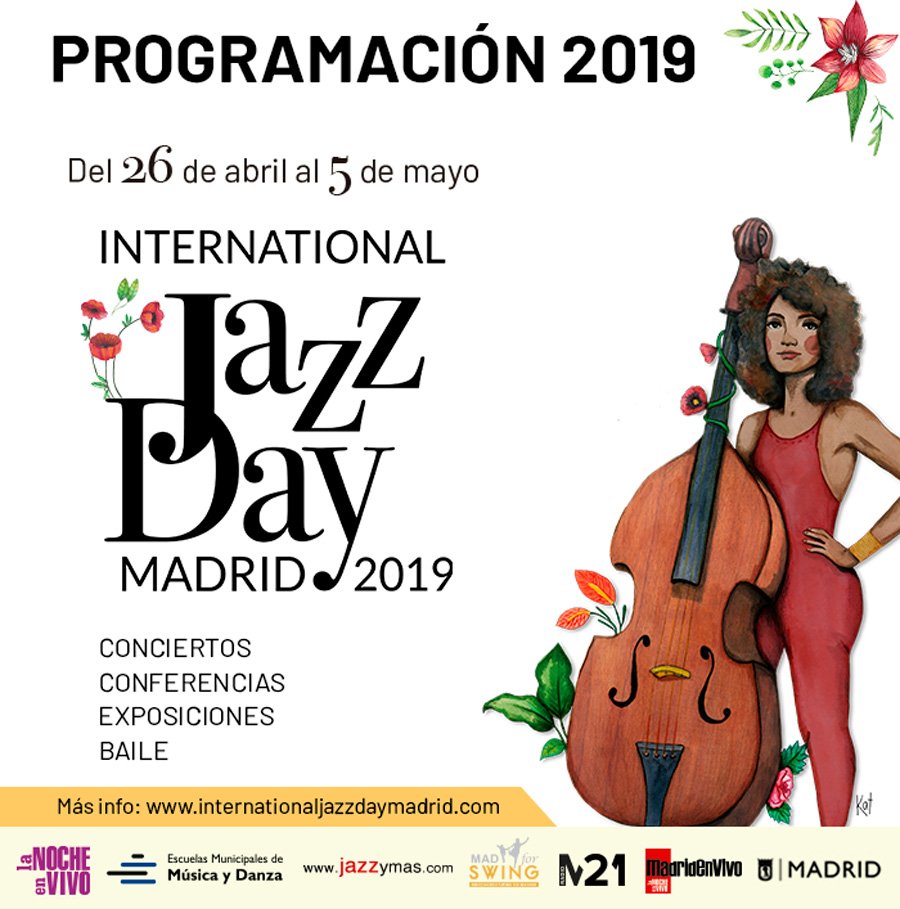 💥¡Ya está publicada la programación del #MadridJazzDay, podéis ver los conciertos y eventos en la web (bit.ly/IJDM2019) ¡Sí! es momento de curiosear y a hacer planes jazzeros! #MadridJazzDay #JazzDay <a href="/IntlJazzDay/">InternationalJazzDay</a> @lanocheenvivo  <a href="/MADforSwing/">MAD for Swing</a> <a href="/montsejazzymas/">JAZZYMAS Music Store</a> <a href="/M21madrid/">M21 Radio</a>