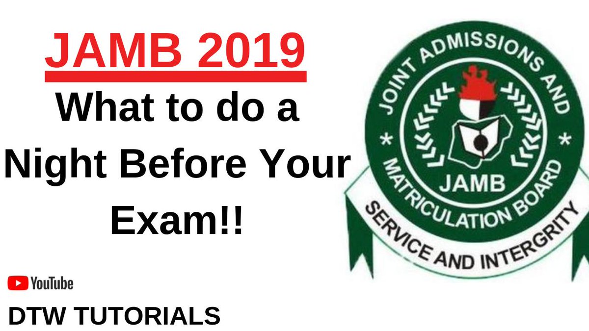 dtwtutorialsng's tweet photo. Hello Guys,
New Video on - What to Do a Night Before Your Exam!!
Engage Final Preparation!
Please Share and Subscribe to our YouTube Channel - ''DTW TUTORIALS''
Video link; https://t.co/rrTvlYMxDB
#jamb #TuesdayMotivation #nigeria #waec #dtwtutorials #nigerianstudents #nigerians https://t.co/uxlf8c3SO2