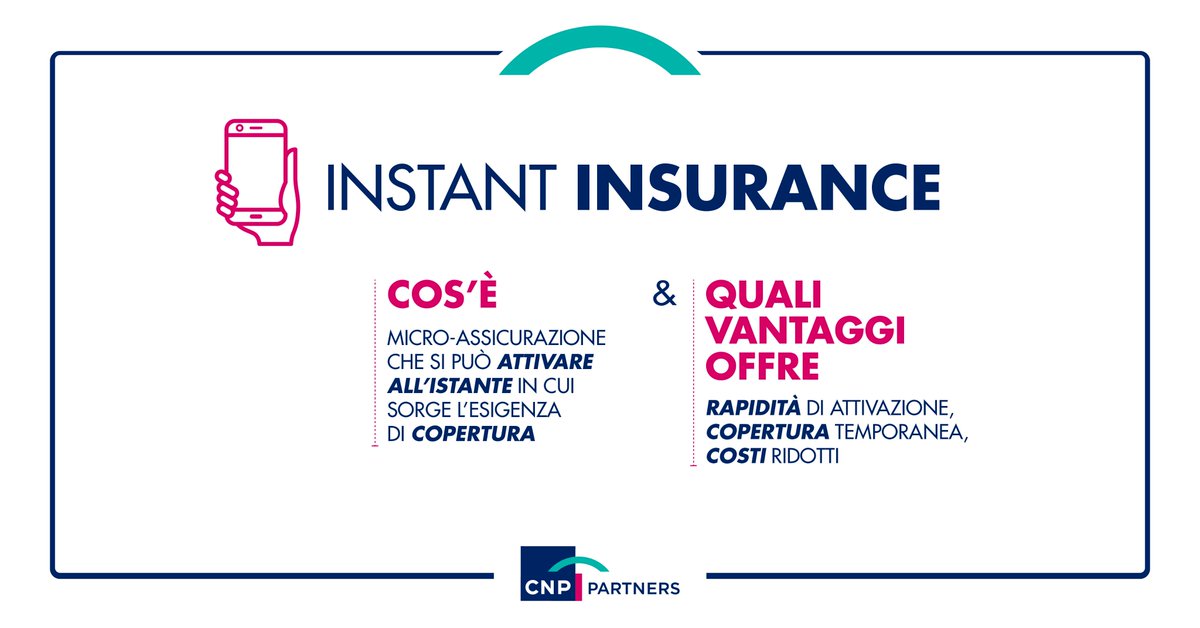 #Assicurazioni e #InnovazioneTecnologica: come migliorare la #CustomerExperience e personalizzare i servizi? La soluzione si chiama #InstantInsurance. Scopri di cosa si tratta nell'articolo del nostro blog➡️ bit.ly/2Gal82Q
#CNPPartners