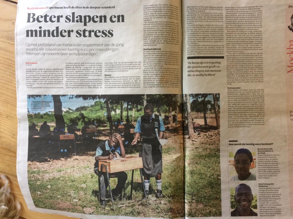 Ondertussen in Kenia, basisinkomen