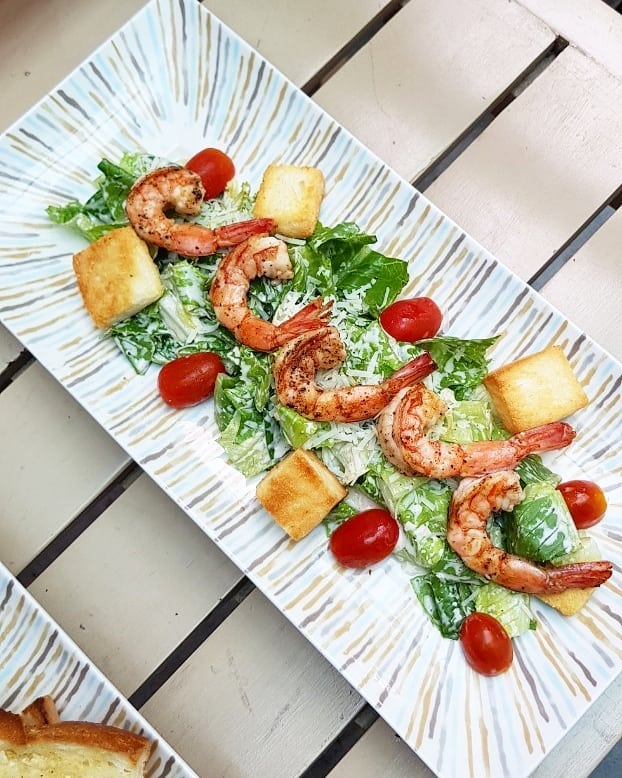 Grilled Shrimp Caesar Salad 🍤 🥗 
#HealthyFood #deevanakrabiresort #ChoLayRestaurant #foodstye