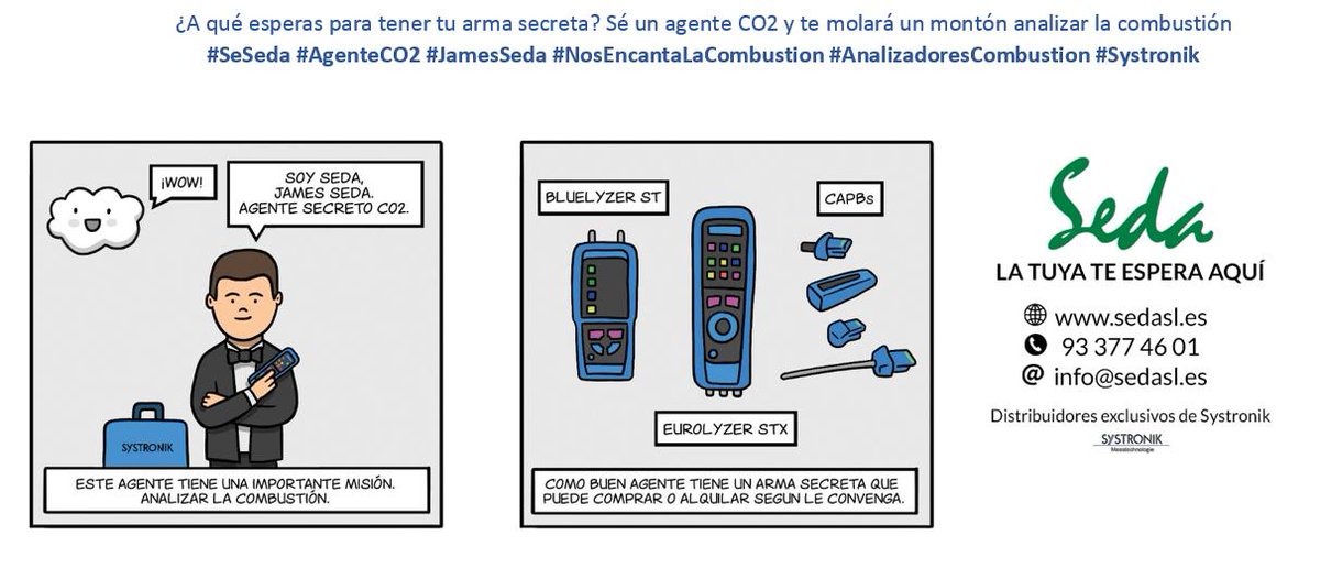 Sedas_SL_Team's tweet photo. En Seda tenemos muchas armas secretas para realizar satisfactoriamente la combustión. ¿A qué esperas para tener la tuya? 
#SeSeda #AgenteCO2 #JamesSeda #NosEncantaLaCombustion #AnalizadoresCombustion #Systronik https://t.co/PCyC45JU0y