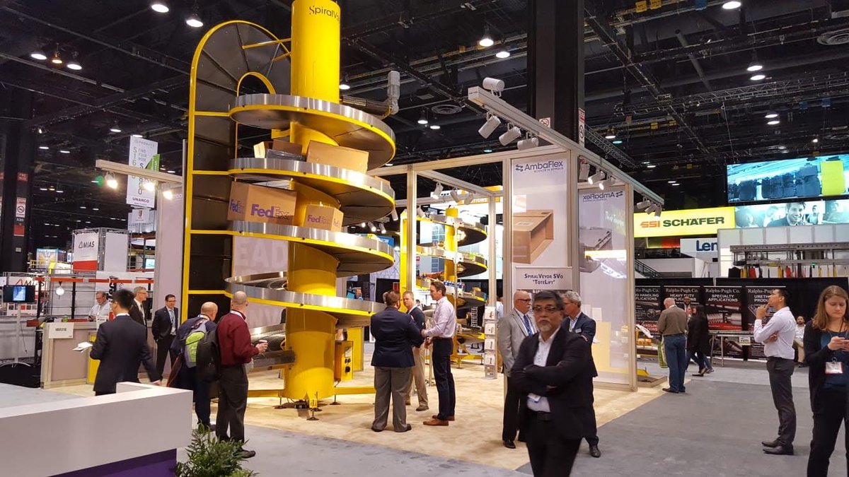 Did you already spot the AmbaFlex SpiralVeyor J-configuration at ProMat? #ProMat2019 #ProMatShow #ProMatShow2019 #ambaflex
